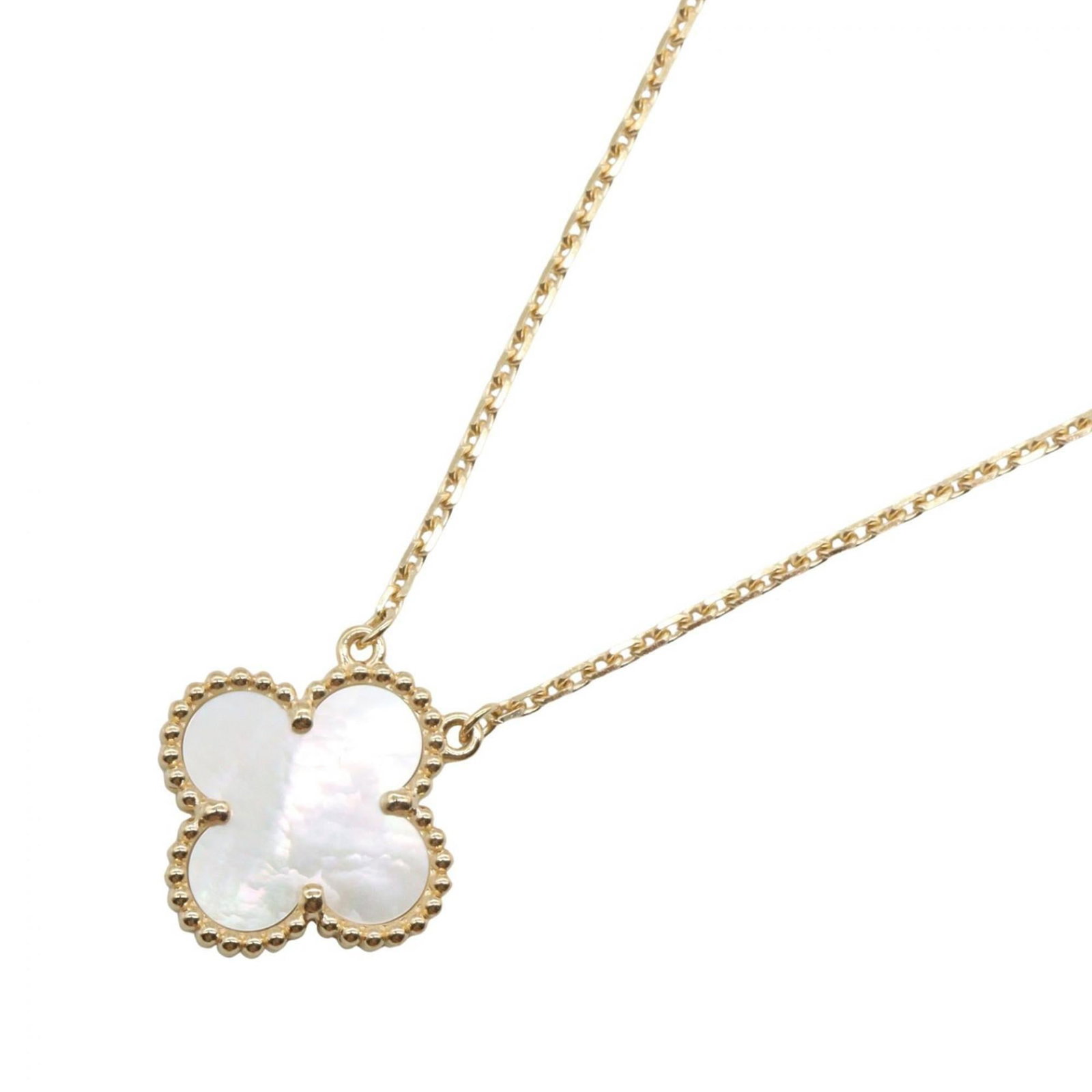 VCARA45900 - Van Cleef & Arpels Vintage Alhambra Necklace - Mother-of-Pearl 18K (Yellow Gold) -: VCARA45900 - Van Cleef & Arpels Vintage Alhambra Necklace - Mother-of-Pearl 18K (Yellow Gold) - Women's - Gold/ White Tones Elegant and timeless, the Van Cleef & Arpels Alhambra necklace is a masterpi