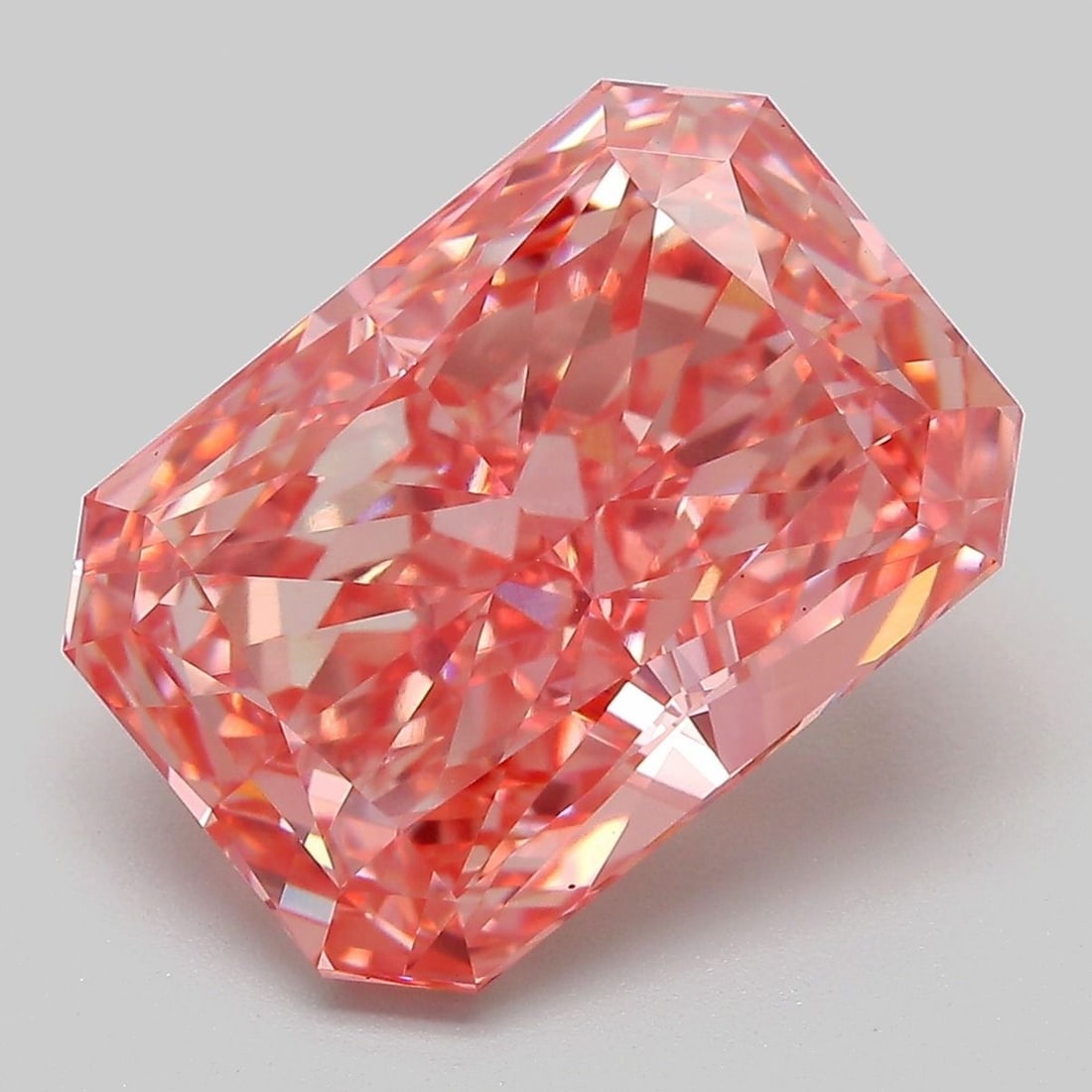 IGI Radiant 8.13ct Fancy Vivid Pink VVS2 Loose Lab Diamond: IGI Radiant 8.13ct Fancy Vivid Pink VVS2 Loose Lab Diamond Experience the breathtaking beauty of nature in this stunning 8.13ct Fancy Vivid Pink VVS2 loose lab diamond, certified by the International