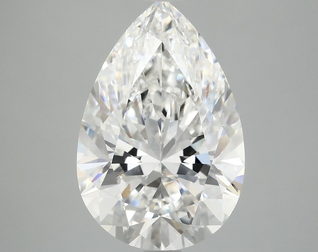 Loose Lab Diamond - IGI Pear 5.07ct E VVS2: Loose Lab Diamond - IGI Pear 5.07ct E VVS2 Experience the exceptional beauty of this lab-grown pear-shaped diamond, certified by IGI as E in color and VVS2 in clarity, boasting an EX polish and symmet