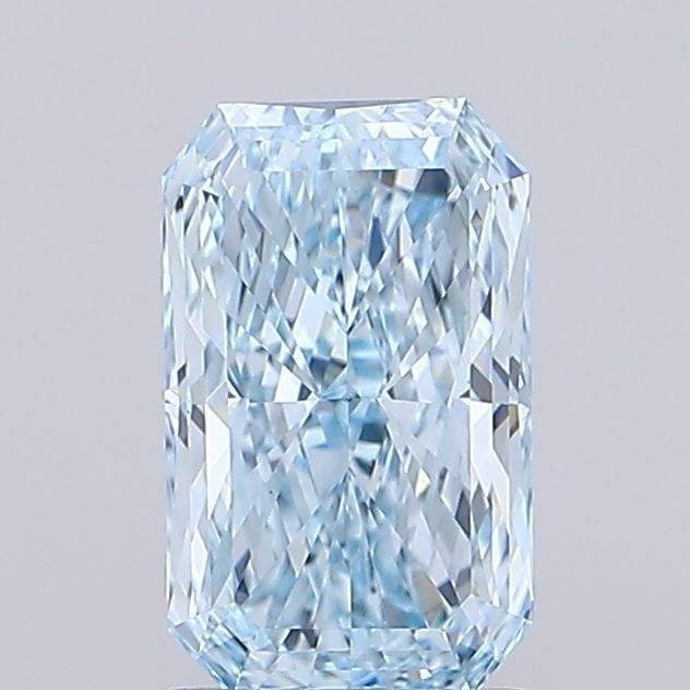 IGI Radiant 1.57ct Fancy Vivid Blue VVS2 Loose Lab Diamond: IGI Radiant 1.57ct Fancy Vivid Blue VVS2 Loose Lab Diamond Experience the rare beauty of a Fancy Vivid Blue diamond, one of the most striking colors in nature. This exceptional 1.57ct lab-grown gem bo