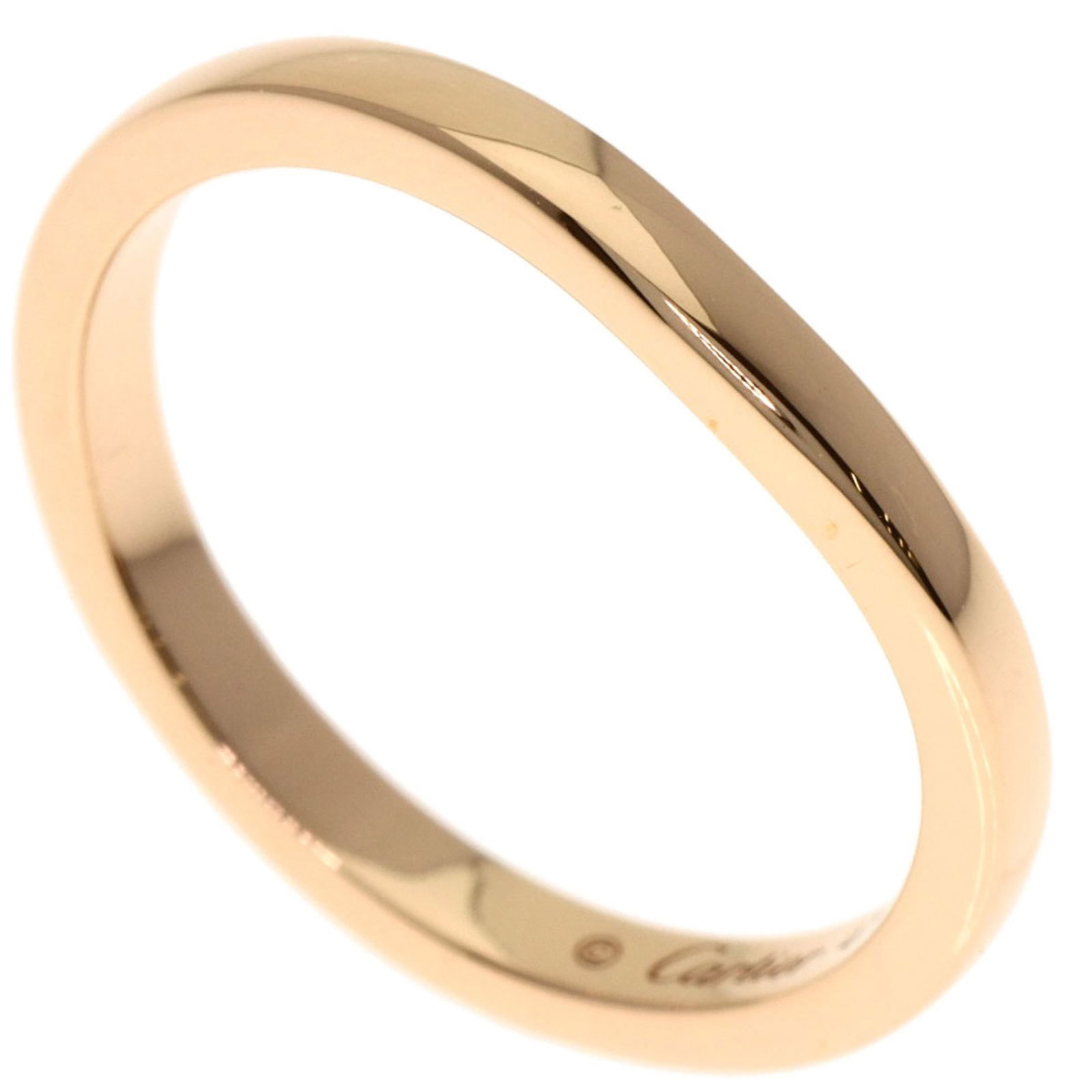 Pink Gold 18k Cartier Band Ring: Pink Gold 18k Cartier Band Ring Elevate your style with this stunning 18k pink gold Cartier band ring, boasting a sleek and sophisticated design that exudes luxury. With its delicate curves and subtle