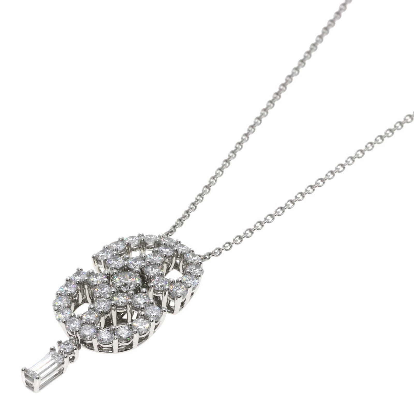 Harry Winston Art Deco Diamond Necklace in Platinum PT950 for Women.: Harry Winston Art Deco Diamond Necklace in Platinum PT950 for Women. Elevate your elegance with the Harry Winston Art Deco Diamond Necklace, set in platinum and boasting an impressive 11.8g of sparkli