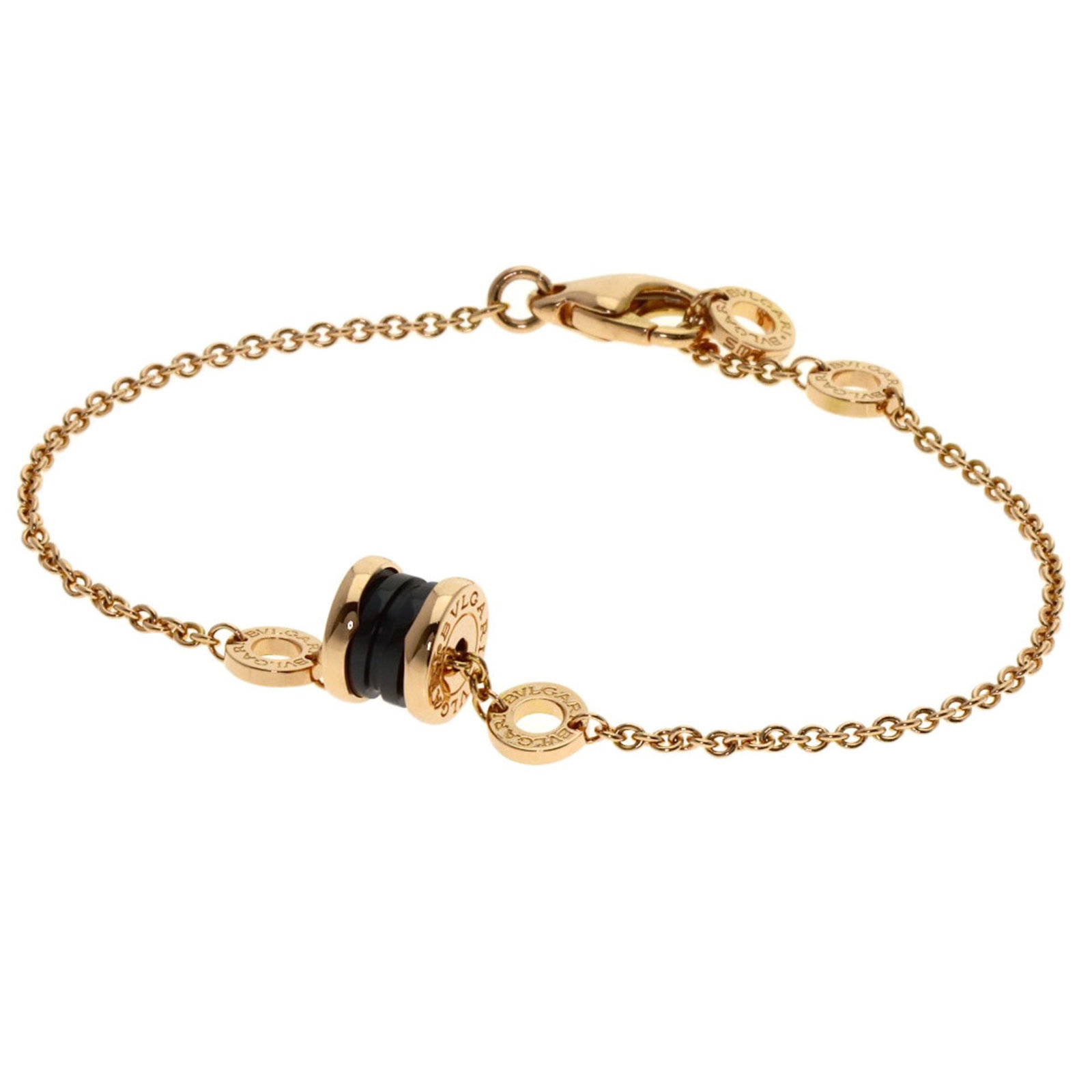 Bvlgari 18k Pink Gold Charm Bracelet: Bvlgari 18k Pink Gold Charm Bracelet Elevate your style with the Bvlgari 18k pink gold charm bracelet, a delicate and sophisticated accessory that adds a touch of luxury to any outfit. This beautiful
