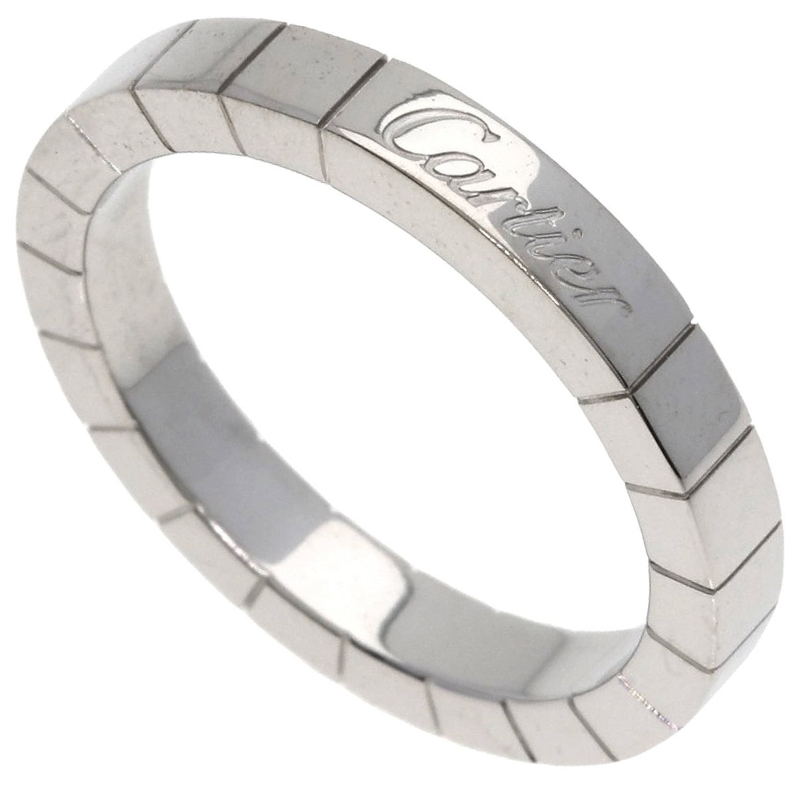 Cartier 18k White Gold Band Ring: Cartier 18k White Gold Band Ring A stunning Cartier band ring in 18k white gold, this elegant piece is perfect for everyday wear. With its slender 3mm width and comfortable US size 7 fit, it's designe