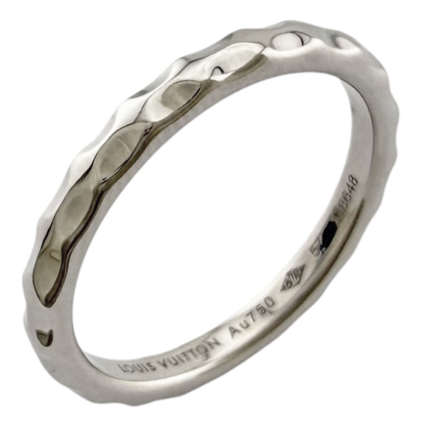 Louis Vuitton 18k White Gold Band Ring: Louis Vuitton 18k White Gold Band Ring Elevate your style with the iconic Louis Vuitton 18k White Gold Band Ring, a timeless piece that exudes luxury and sophistication. Crafted from high-quality whit