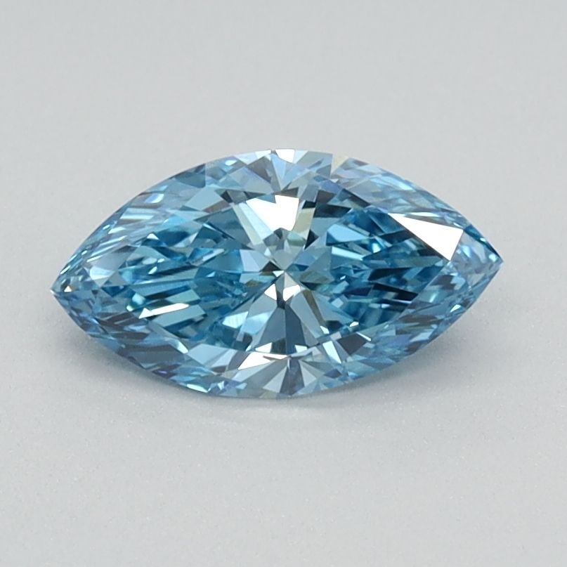 IGI Marquise 0.49ct Fancy Vivid Blue VVS2 Loose Lab Diamond: IGI Marquise 0.49ct Fancy Vivid Blue VVS2 Loose Lab Diamond Experience the rare beauty of a Fancy Vivid Blue diamond, one of the most elusive and coveted colors in nature. This stunning 0.49ct lab-gro