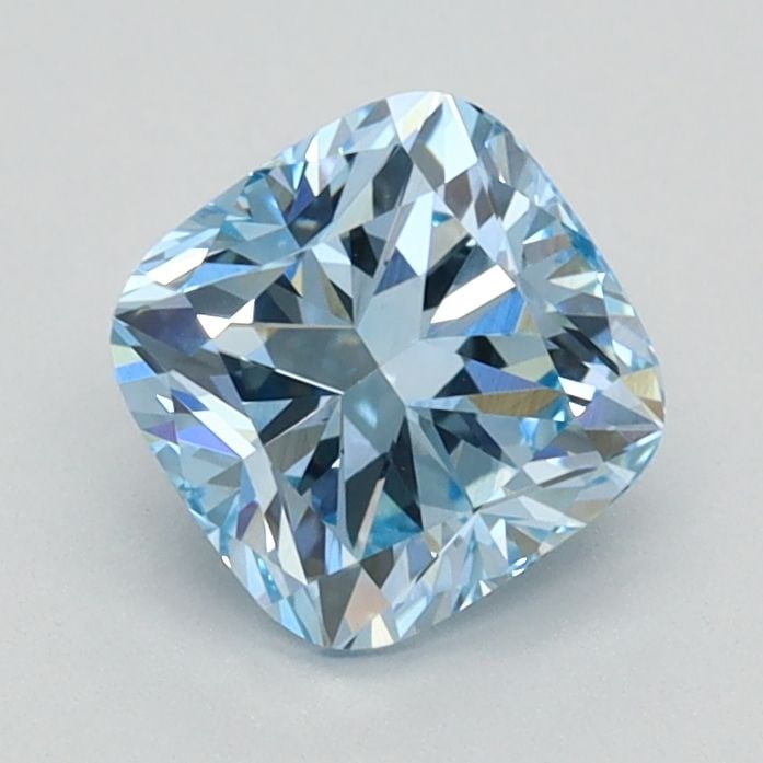 Loose Lab Diamond - IGI Cushion Brilliant 0.95ct Fancy Blue VVS2: Loose Lab Diamond - IGI Cushion Brilliant 0.95ct Fancy Blue VVS2 Experience the breathtaking beauty of a lab-grown Fancy Blue diamond, certified by the International Gemological Institute (IGI) as VVS