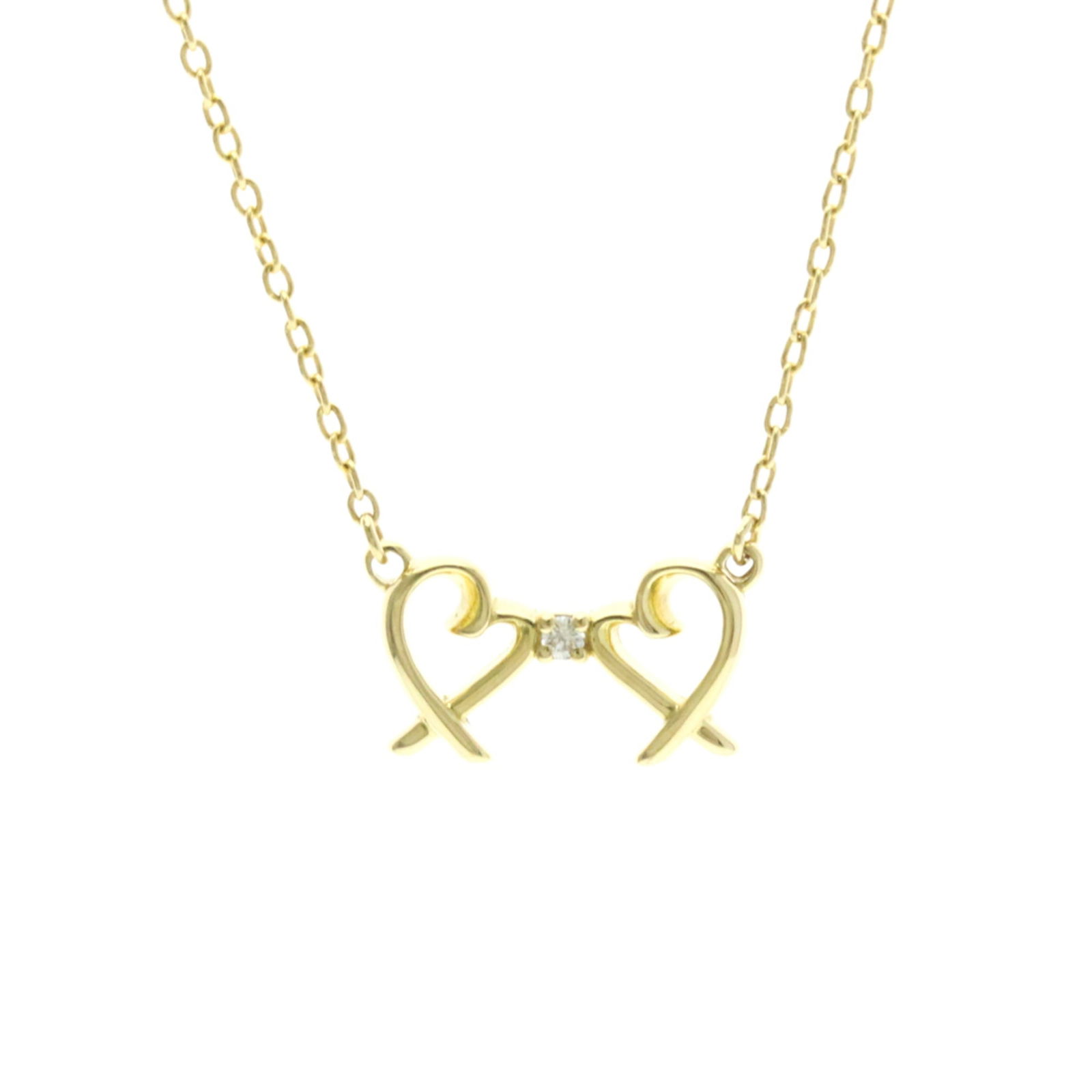 Tiffany Double Loving Heart Necklace Yellow Gold (18K) Diamond Men, Women Fashion Pendant (Gold): Tiffany Double Loving Heart Necklace Yellow Gold (18K) Diamond Men, Women Fashion Pendant (Gold) Elevate your style with the timeless elegance of Tiffany's Double Loving Heart Necklace, crafted from 1