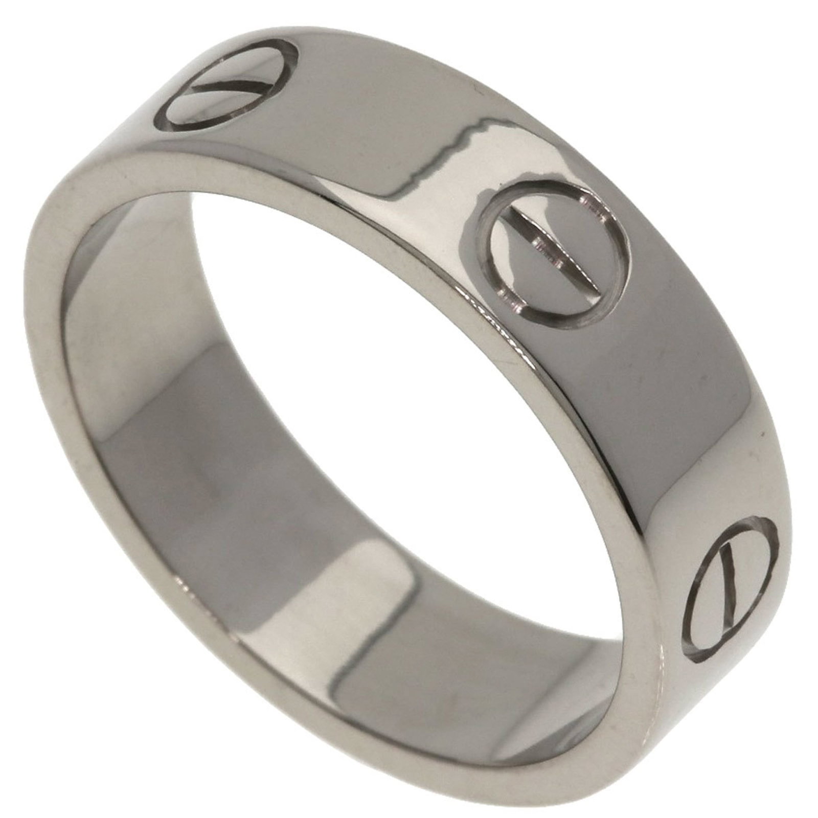 Cartier Love Ring #55, 18k White Gold, Women's 18k White Gold Ring: Cartier Love Ring #55, 18k White Gold, Women's 18k White Gold Ring For the discerning woman, Cartier's iconic Love Ring #55 is a timeless treasure. This stunning 18k white gold ring boasts elegant sim