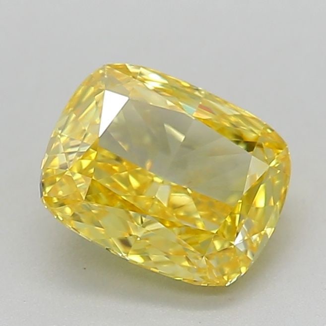 Loose Lab Diamond - IGI Cushion Modified 0.74ct Fancy Vivid Yellow VVS1: Loose Lab Diamond - IGI Cushion Modified 0.74ct Fancy Vivid Yellow VVS1 Experience the brilliance of nature, reimagined in a lab-grown diamond that rivals its mined counterpart. This stunning 0.74ct F