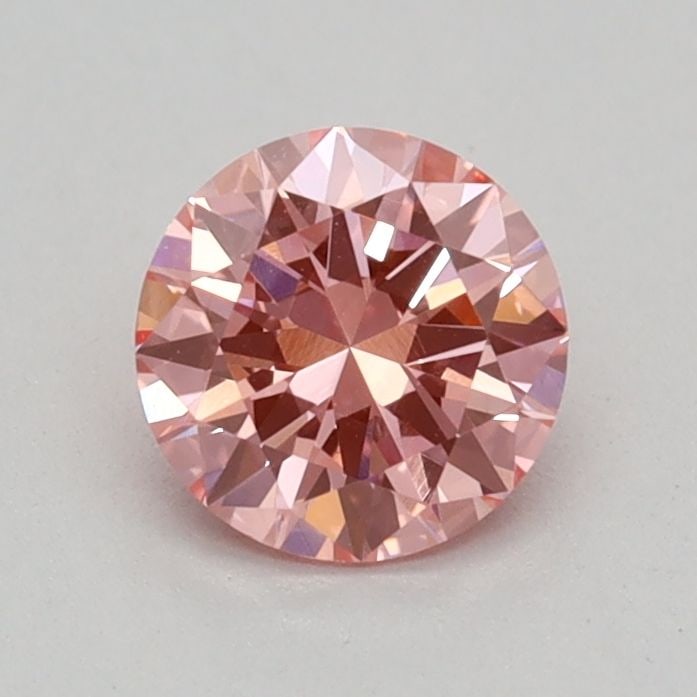 IGI Round 0.36ct Fancy Vivid Pink VVS2 Loose Lab Diamond: IGI Round 0.36ct Fancy Vivid Pink VVS2 Loose Lab Diamond Experience the beauty of a lab-grown diamond, certified by IGI as Fancy Vivid Pink, with exceptional clarity and color. This 0.36ct stone boast
