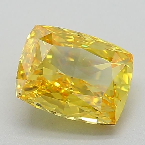 Loose Lab Diamond - IGI Cushion Modified 0.77ct Fancy Vivid Yellow VVS1: Loose Lab Diamond - IGI Cushion Modified 0.77ct Fancy Vivid Yellow VVS1 Experience the exceptional beauty of a lab-grown diamond, certified by IGI as a Fancy Vivid Yellow VVS1. This stunning 0.77ct