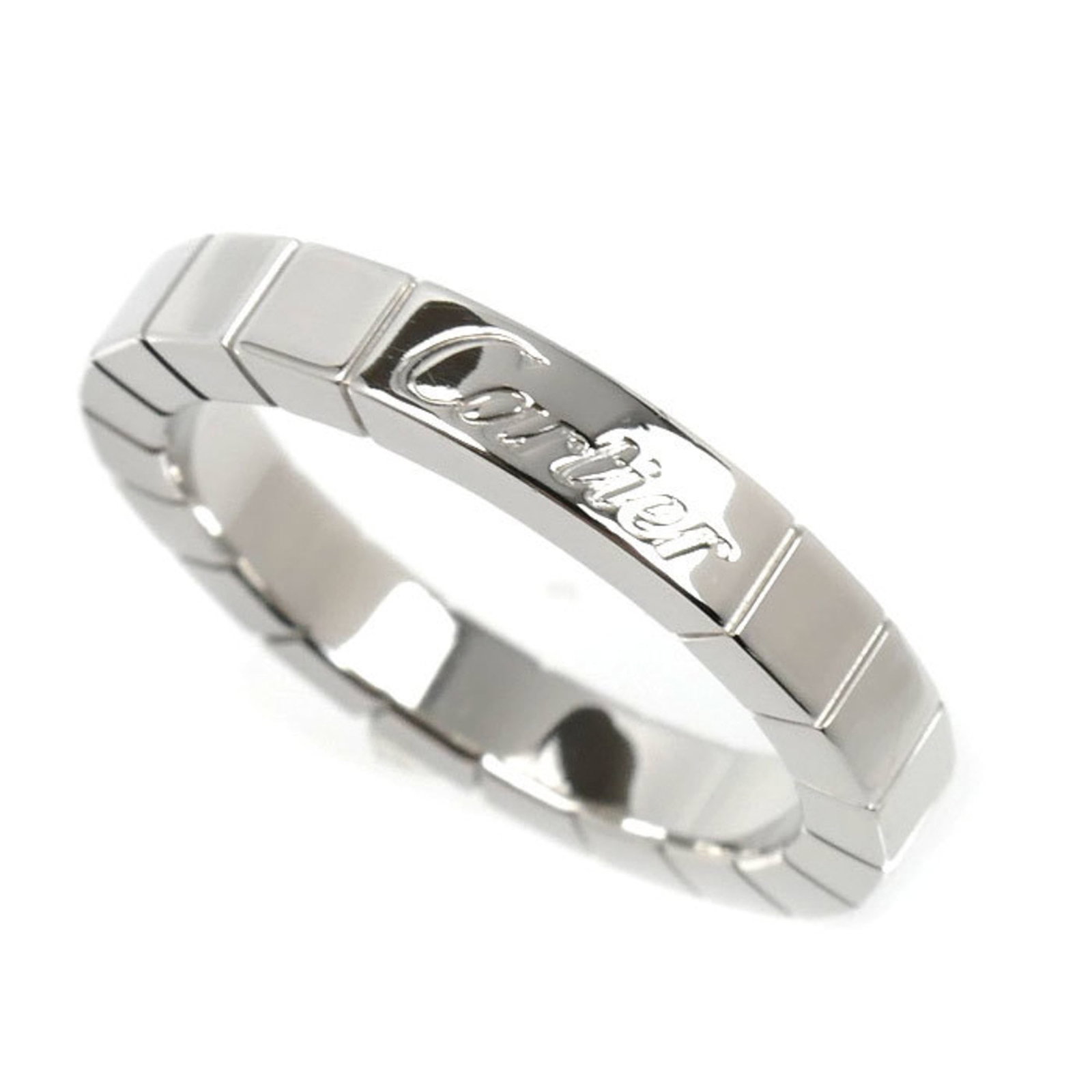 Cartier 18k White Gold Band Ring: Cartier 18k White Gold Band Ring A stunning Cartier band ring in 18k white gold, this timeless piece exudes elegance with its sleek design and premium materials. With a US size 5 fit, it's perfect for