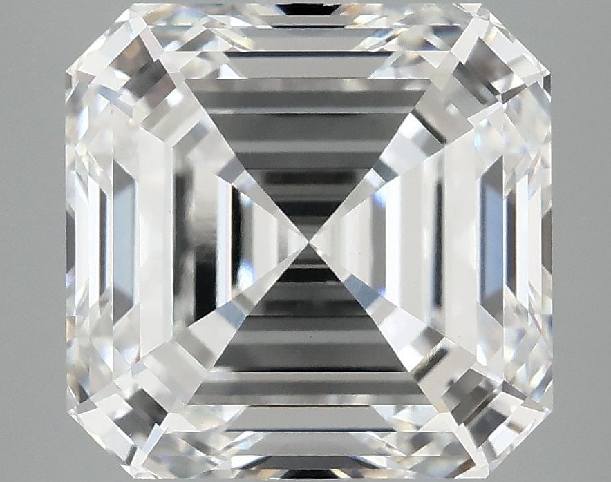IGI Asscher 5.04ct E VVS2 Loose Lab Diamond: IGI Asscher 5.04ct E VVS2 Loose Lab Diamond Experience the unparalleled brilliance of this exceptional IGI Asscher cut lab diamond, boasting an impressive 5.04 carats and showcasing flawless VVS2 clar