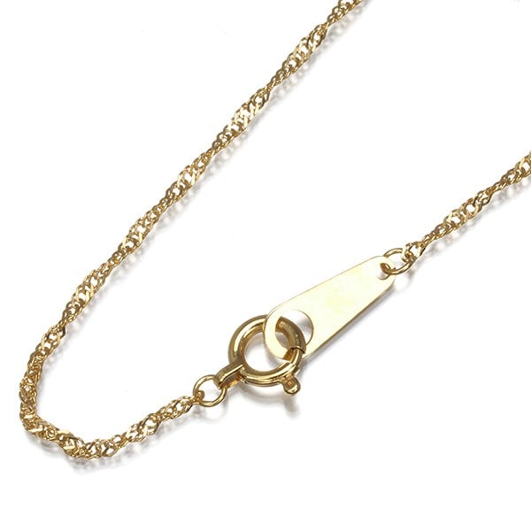 Gold Screw Chain Necklace 40Cm 18K 750 Yellow: Gold Screw Chain Necklace 40Cm 18K 750 Yellow Elevate your style with this stunning 40cm yellow gold screw chain necklace, crafted from 18k pure gold for a luxurious touch. Its sleek, modern design ma