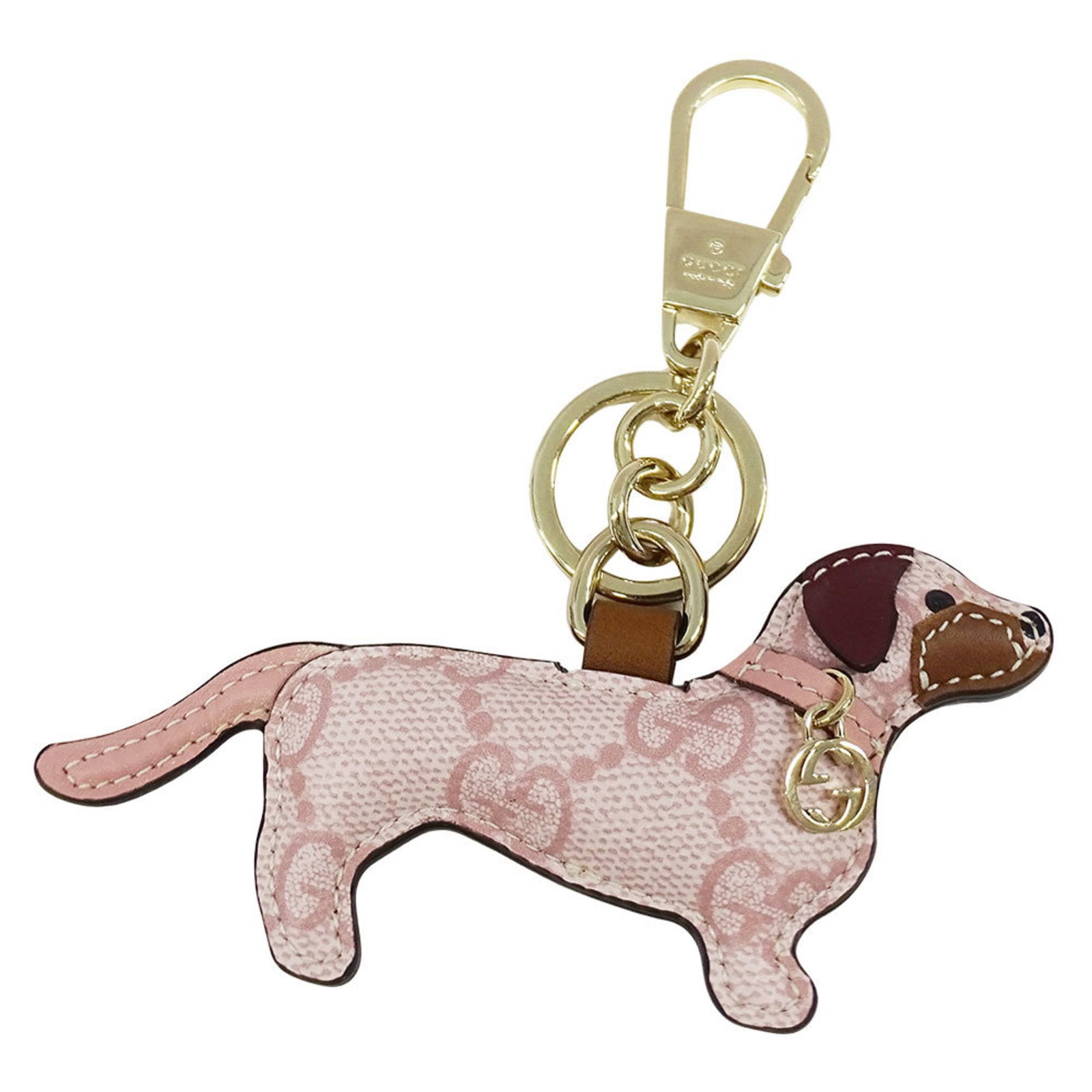 Gucci Supreme Handbag Charm: Gucci Supreme Handbag Charm Add a touch of luxury to your Gucci handbag with the iconic Supreme charm, adding a pop of light pink hue that complements any style. This high-quality accessory is made fr