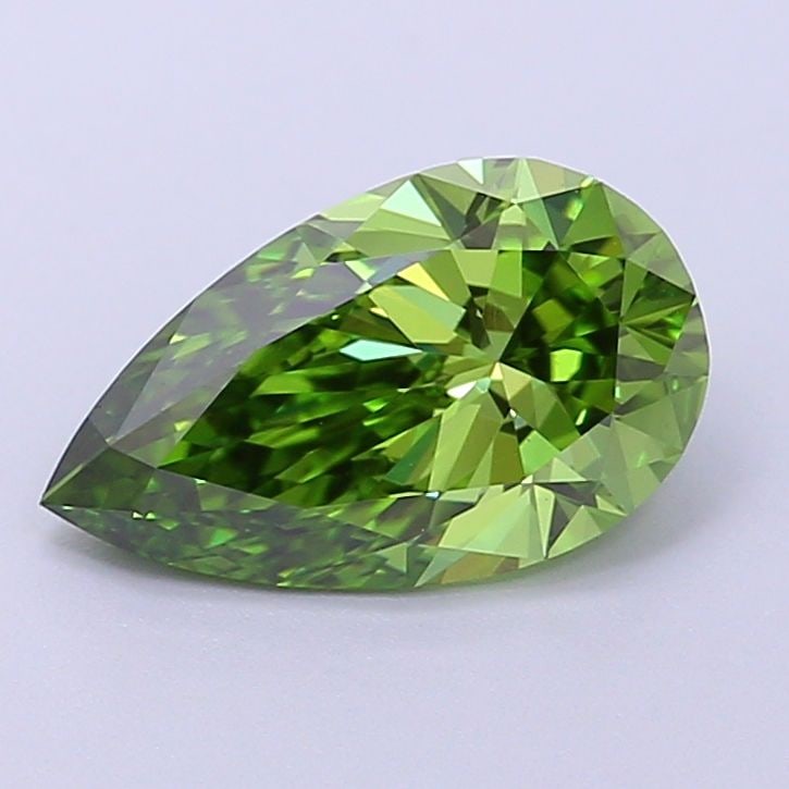 Loose Lab Diamond - IGI Pear 1.08ct Fancy Vivid Green VVS2: Loose Lab Diamond - IGI Pear 1.08ct Fancy Vivid Green VVS2 Experience the rare beauty of a lab-grown diamond, certified by IGI as Fancy Vivid Green with exceptional clarity and polish. This 1.08ct pea