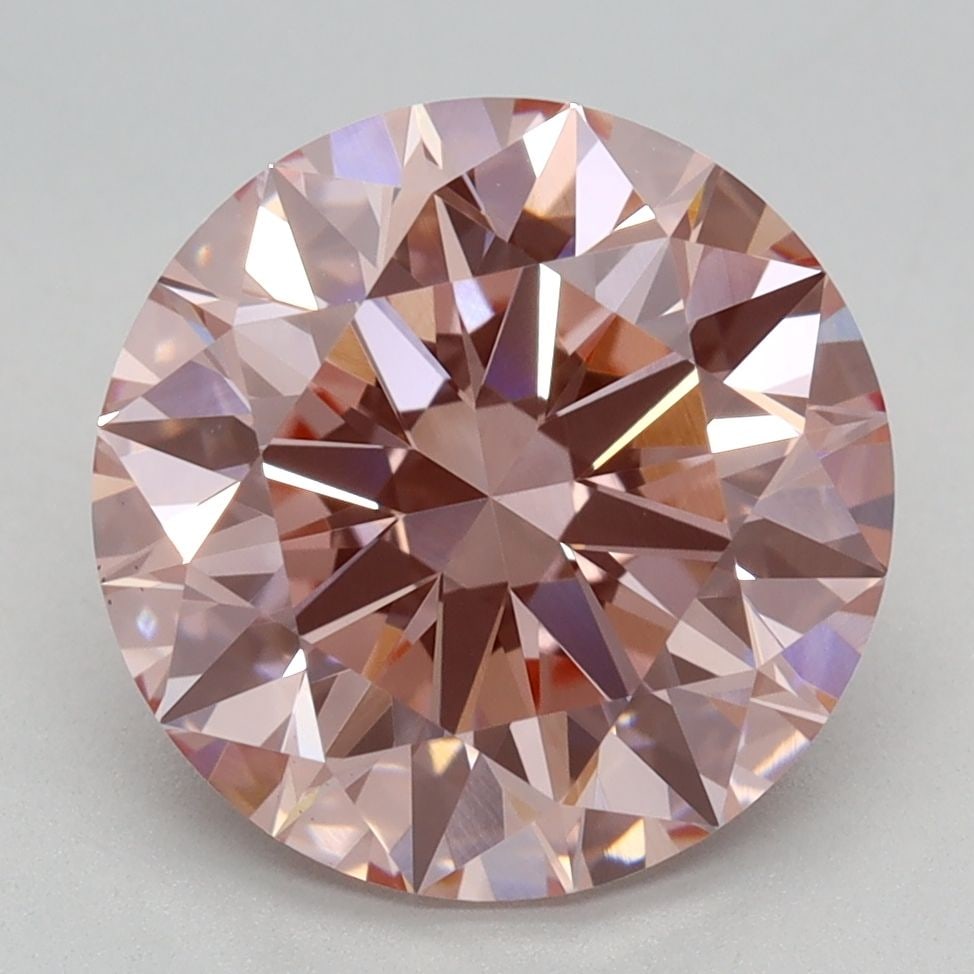 IGI Round 3.19ct Fancy Vivid Pink VVS2 Ideal Loose Lab Diamond (1 of 1)