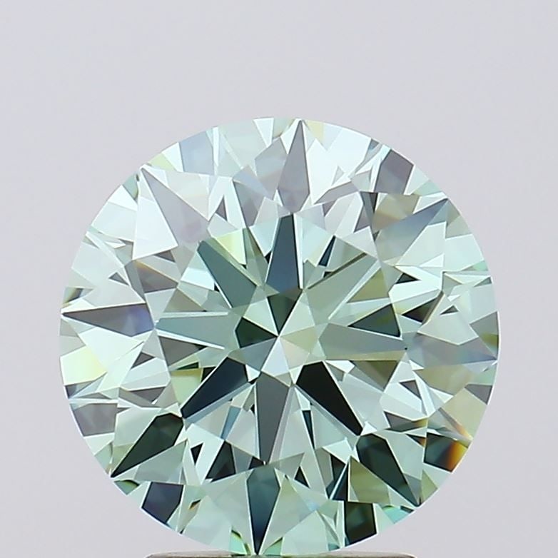 IGI Round 3.28ct Fancy Vivid Green VVS1 Ideal Loose Lab Diamond: IGI Round 3.28ct Fancy Vivid Green VVS1 Ideal Loose Lab Diamond Experience the rare beauty of a Fancy Vivid Green lab-grown diamond, certified by IGI and boasting exceptional clarity (VVS1) and polish