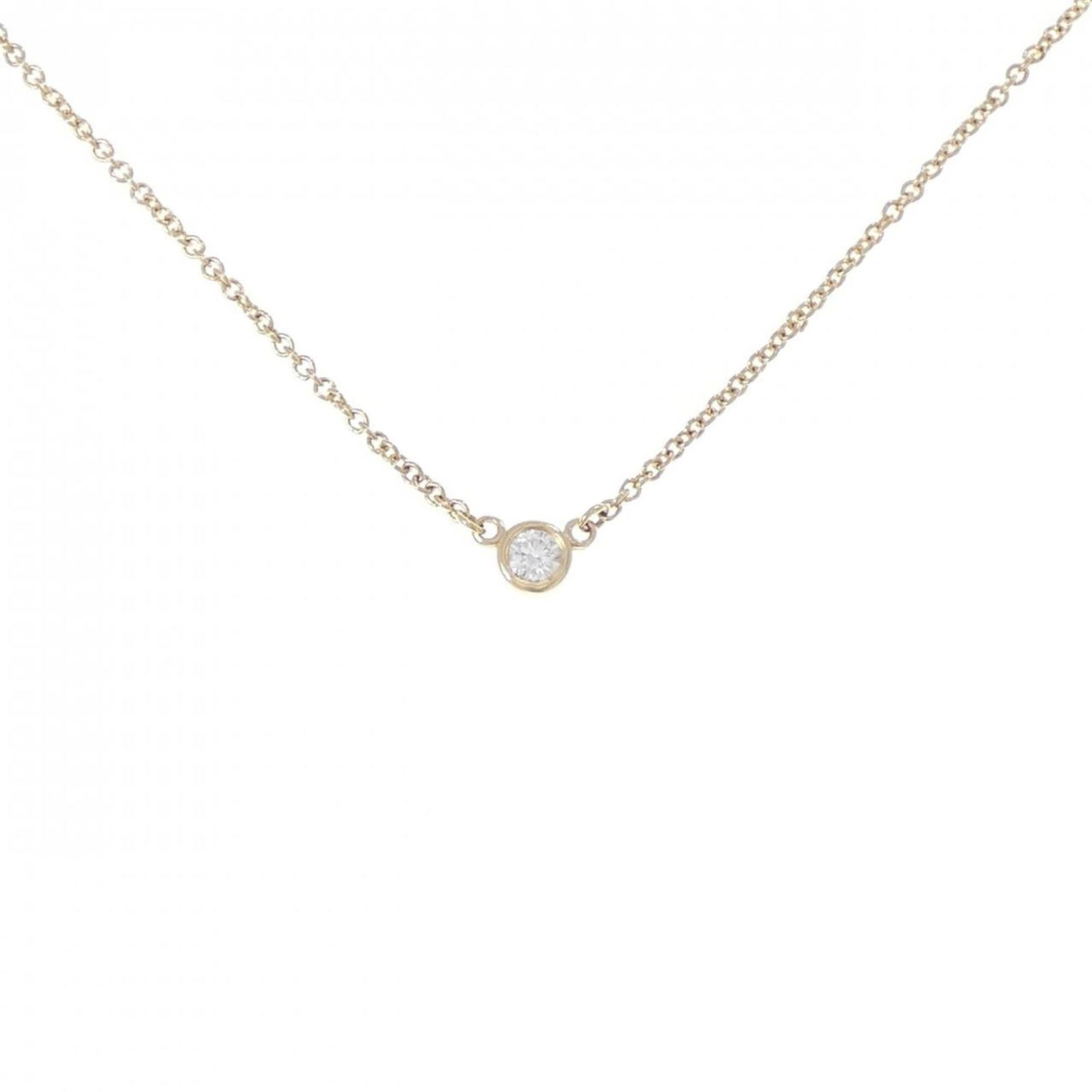 Tiffany & Co. by the yard necklace: Tiffany & Co. by the yard necklace A stunning Tiffany & Co. necklace, crafted from 18K yellow gold and adorned with a beautiful diamond pendant, adds a touch of timeless elegance to any outfit. With i