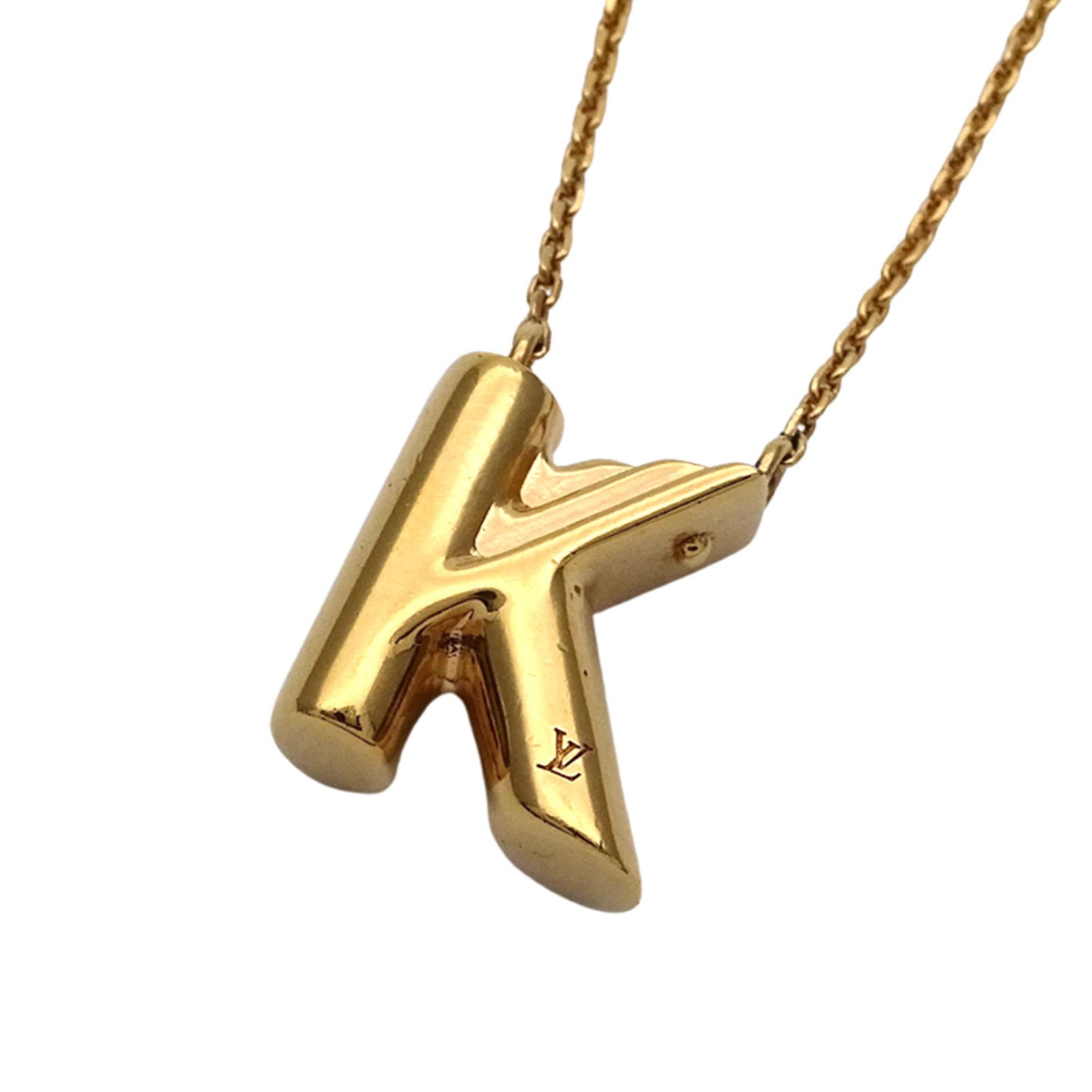 Louis Vuitton Necklace for Women and Men, Brand Name, Metal, LV&ME K, Gold, Initial, M61066: Louis Vuitton Necklace for Women and Men, Brand Name, Metal, LV&ME K, Gold, Initial, M61066 Elevate your style with the iconic Louis Vuitton necklace, boasting a sleek gold finish and delicate initial