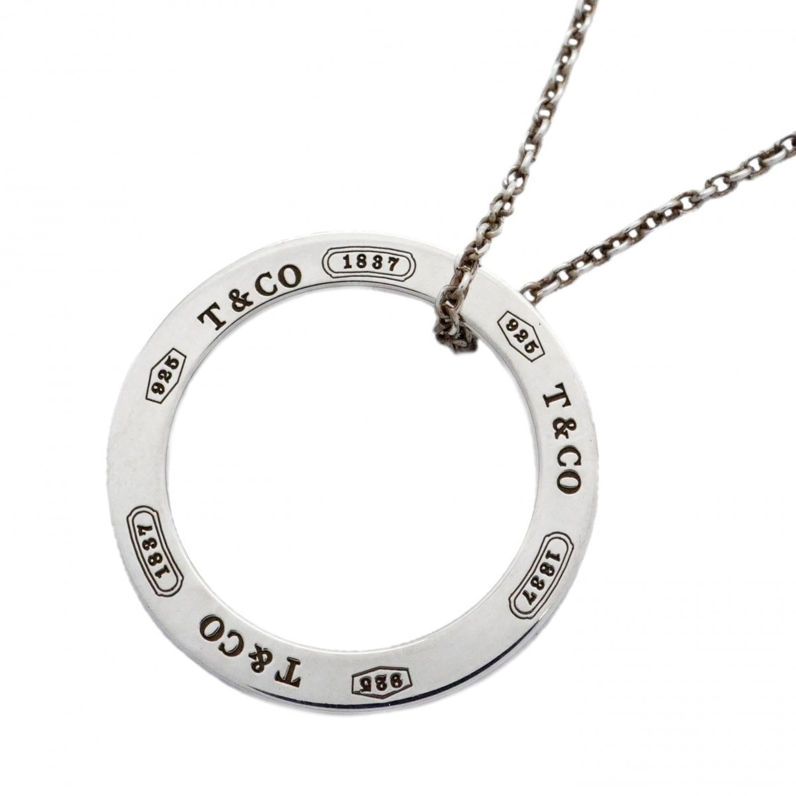 Tiffany & Co. Sterling Silver Circle Necklace for Women (1837): Tiffany & Co. Sterling Silver Circle Necklace for Women (1837) A stunning piece of Tiffany & Co. history, this 1837 sterling silver circle necklace is a timeless treasure for any woman. With its class