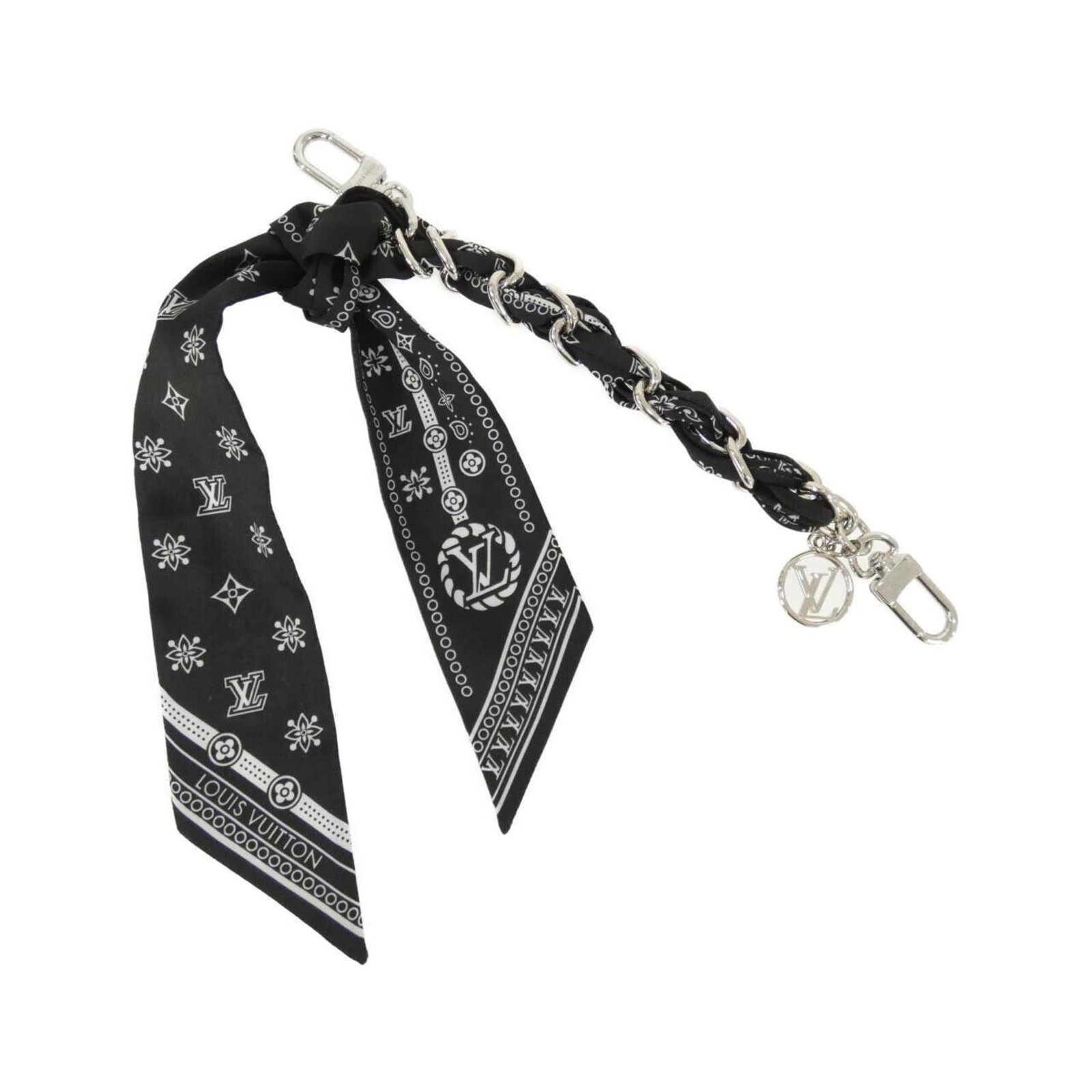 Charm Louis Vuitton Handbag: Charm Louis Vuitton Handbag A sleek and sophisticated accessory for the modern gentleman or lady, this Louis Vuitton charm handbag boasts the iconic monogram pattern in black and silver tones. With it