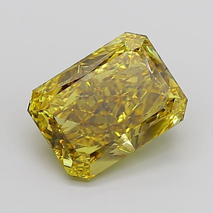 IGI Radiant 8.19ct Fancy Vivid Brownish Yellow VVS2 Loose Lab Diamond: IGI Radiant 8.19ct Fancy Vivid Brownish Yellow VVS2 Loose Lab Diamond Experience the beauty of nature in a lab-grown diamond, certified by the International Gemological Institute (IGI) as Fancy Vivid