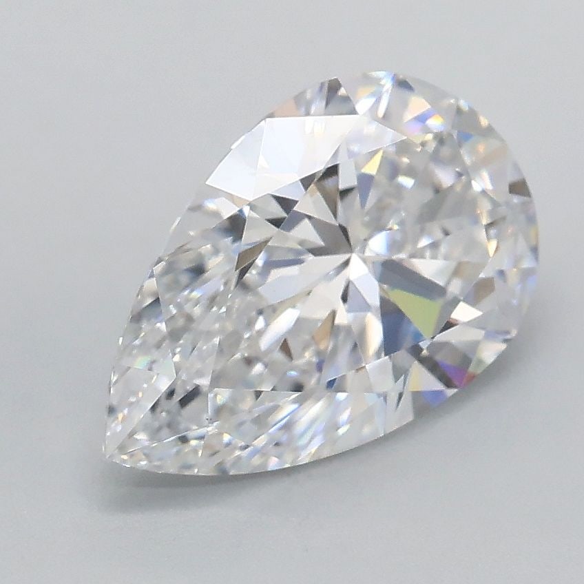 Loose Lab Diamond - IGI Pear 1.59ct D VVS2: Loose Lab Diamond - IGI Pear 1.59ct D VVS2 Experience the unparalleled brilliance of a lab-grown diamond, certified by IGI as a 1.59ct pear-shaped gem with exceptional clarity (VVS2) and color (D). It