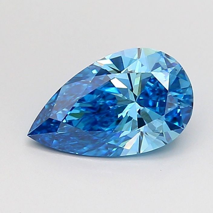 Loose Lab Diamond - IGI Pear 1.08ct Fancy Vivid Blue VVS2: Loose Lab Diamond - IGI Pear 1.08ct Fancy Vivid Blue VVS2 Experience the breathtaking beauty of a lab-grown Fancy Vivid Blue diamond, certified by the International Gemological Institute (IGI). This
