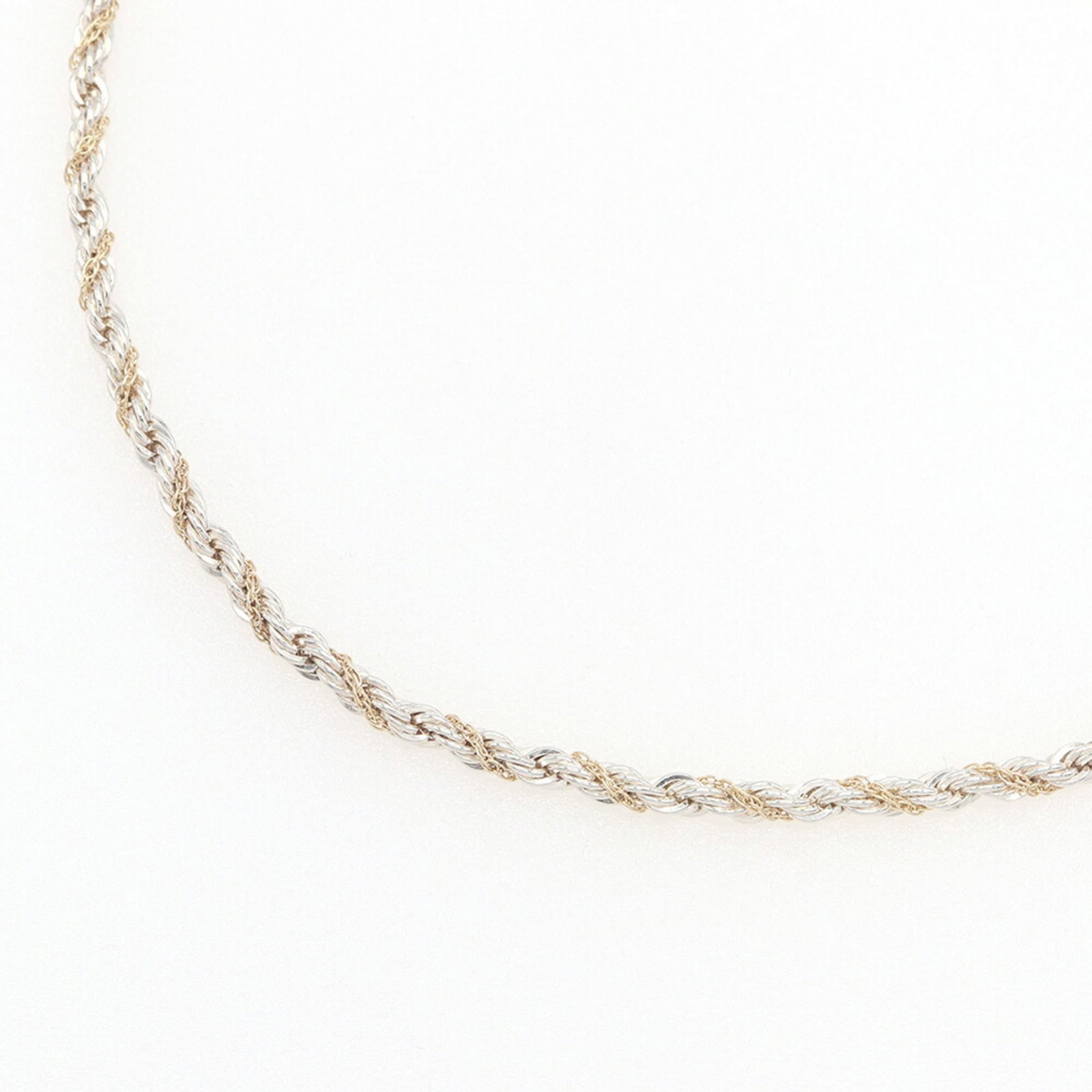 Women's. - Tiffany & Co. Twist Rope Necklace - Sterling Silver 925/ 750/ Yellow Gold Pendant -: Women's. - Tiffany & Co. Twist Rope Necklace - Sterling Silver 925/ 750/ Yellow Gold Pendant - Combination Screw Design Elevate your style with the iconic Tiffany & Co. Twist Rope Necklace, boasting a