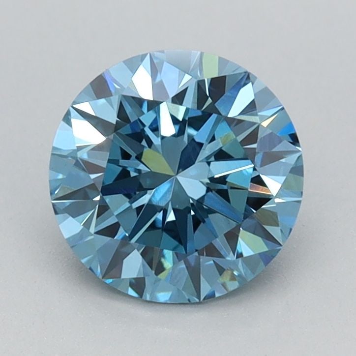 IGI Round 0.9ct Fancy Vivid Blue VVS2 Loose Lab Diamond: IGI Round 0.9ct Fancy Vivid Blue VVS2 Loose Lab Diamond Experience the rare beauty of a Fancy Vivid Blue diamond, one of the most elusive and coveted colors in nature. This 0.9ct lab-grown gem boasts