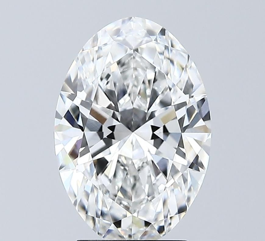 IGI Oval 2.59ct E VVS2 Loose Lab Diamond: IGI Oval 2.59ct E VVS2 Loose Lab Diamond A rare and exceptional oval-cut lab diamond, certified by the International Gemological Institute (IGI), boasts an impressive 2.59 carats of unparalleled brill