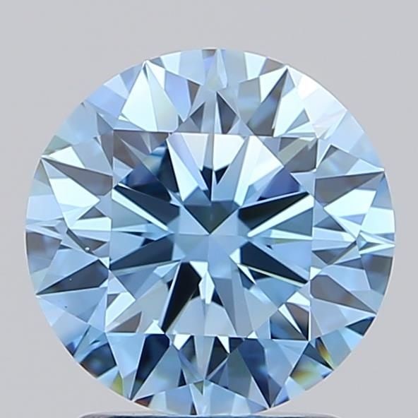 IGI Round 1.71ct Fancy Vivid Blue VVS1 Ideal Loose Lab Diamond: IGI Round 1.71ct Fancy Vivid Blue VVS1 Ideal Loose Lab Diamond Experience the breathtaking beauty of a lab-grown Fancy Vivid Blue diamond, certified by IGI as 1.71ct in size and boasting exceptional c
