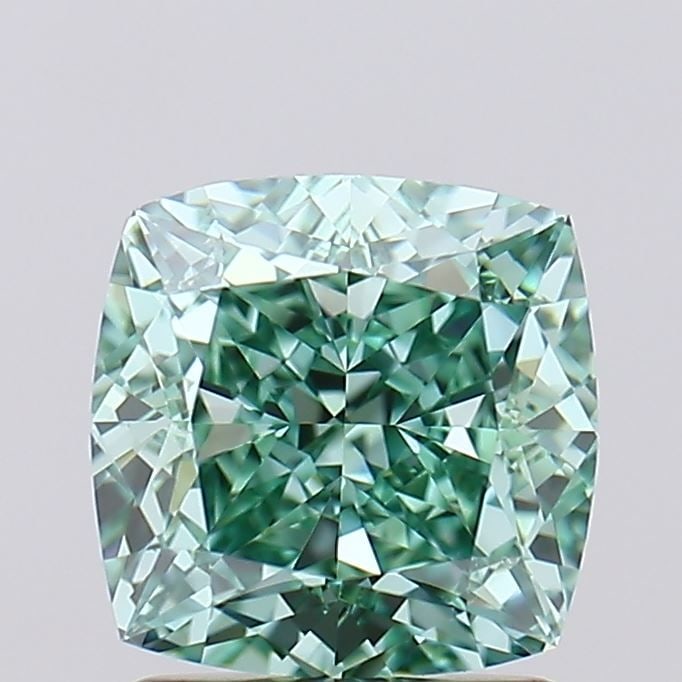 Loose Lab Diamond - IGI Cushion Modified 2.08ct Fancy Vivid Green VVS1: Loose Lab Diamond - IGI Cushion Modified 2.08ct Fancy Vivid Green VVS1 Experience the rare beauty of a Fancy Vivid Green lab-grown diamond, certified by IGI as VVS1 clarity and boasting EX polish and
