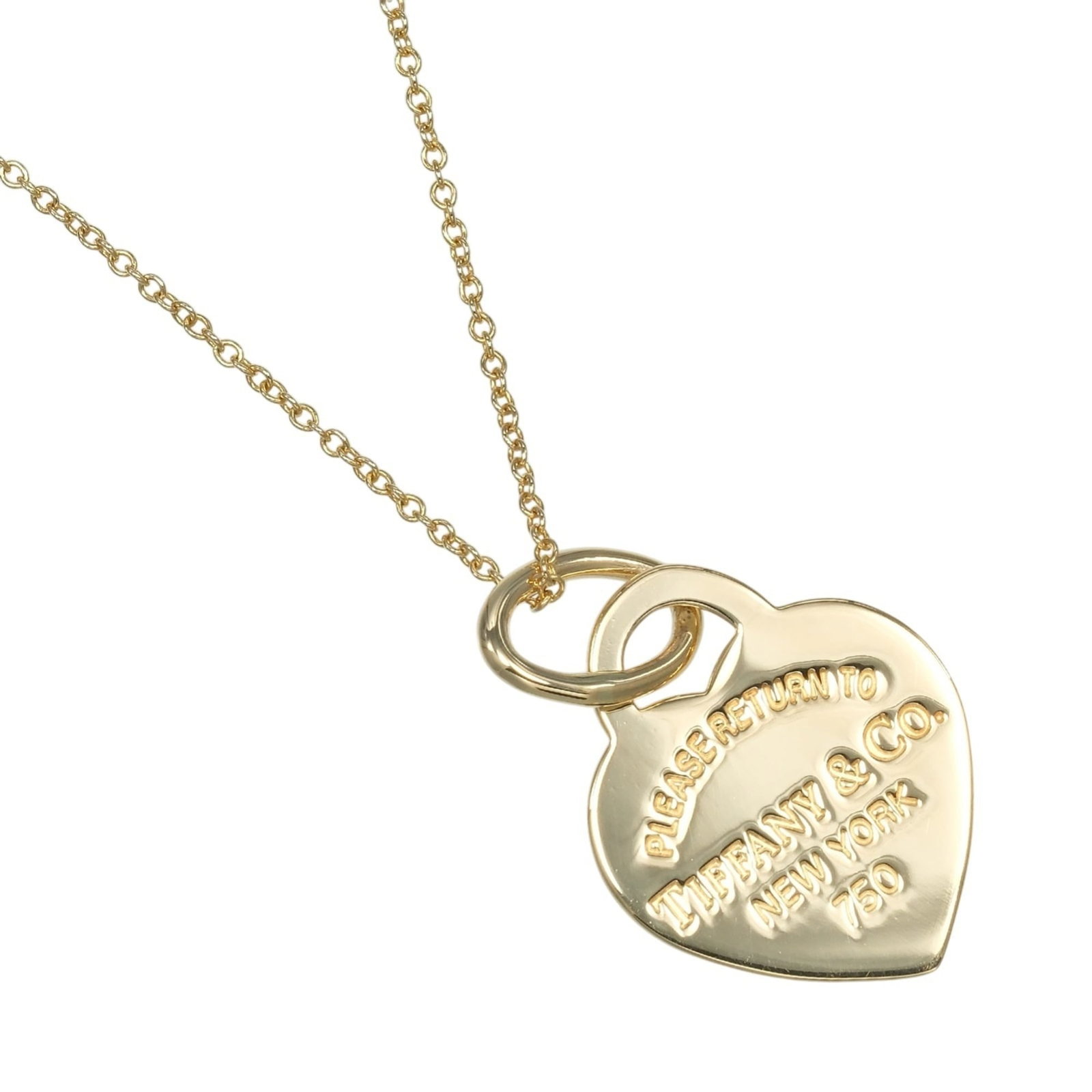 Tiffany & Co. 18k Yellow Gold Return to Heart Tag Necklace (Approx. 5.6g): Tiffany & Co. 18k Yellow Gold Return to Heart Tag Necklace (Approx. 5.6g) A stunning Tiffany & Co. return to heart tag necklace in 18k yellow gold, boasting a classic design with a touch of elegance.