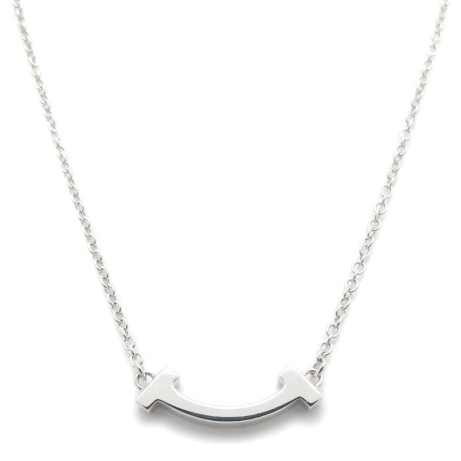 295205 TIFFANY&Co. Tiffany T Smile Necklace Mini 18KWG Women's: 295205 TIFFANY&Co. Tiffany T Smile Necklace Mini 18KWG Women's Exceptional 295205 Co Tiffany Smile Necklace available for auction. Review complete item specifications below for detailed information. I