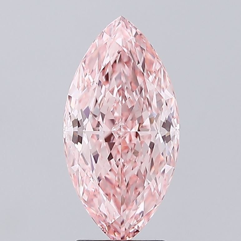 IGI Marquise 3.01ct Fancy Vivid Pink VVS2 Loose Lab Diamond: IGI Marquise 3.01ct Fancy Vivid Pink VVS2 Loose Lab Diamond Experience the rare beauty of a Fancy Vivid Pink diamond, one of the most coveted colors in the world of gemstones. This exquisite 3.01ct la