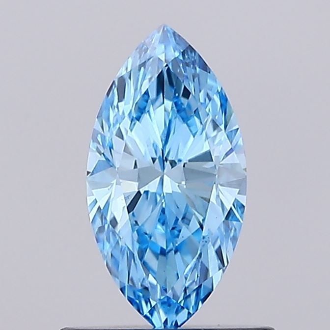 Loose Lab Diamond - Marquise 0.54ct Fancy Vivid Blue VVS2: Loose Lab Diamond - Marquise 0.54ct Fancy Vivid Blue VVS2 Experience the breathtaking beauty of a lab-grown diamond, expertly cut to maximize its sparkle and fire. This 0.54ct Fancy Vivid Blue