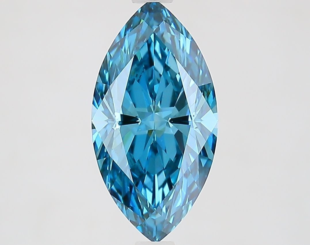 IGI Marquise 2.02ct Fancy Vivid Blue VVS1 Loose Lab Diamond: IGI Marquise 2.02ct Fancy Vivid Blue VVS1 Loose Lab Diamond Experience the breathtaking beauty of nature's finest creation, a 2.02ct Fancy Vivid Blue VVS1 loose lab diamond, certified by IGI and