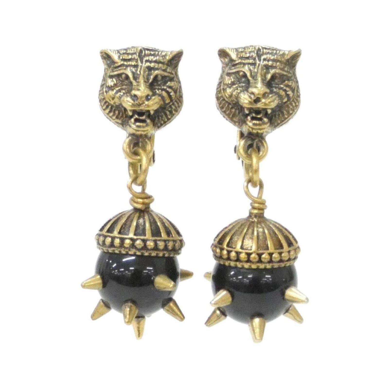 Earrings Gucci Clip: Earrings Gucci Clip Elevate your style with these iconic Gucci clip earrings, boasting sleek black and gold tones that add a touch of luxury to any outfit. With their classic design and durable constr