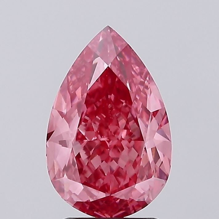 Loose Lab Diamond - IGI Pear 3.06ct Fancy Vivid Pink VVS2: Loose Lab Diamond - IGI Pear 3.06ct Fancy Vivid Pink VVS2 Experience the rare beauty of a lab-grown diamond, certified by the International Gemological Institute (IGI) as Fancy Vivid Pink, with