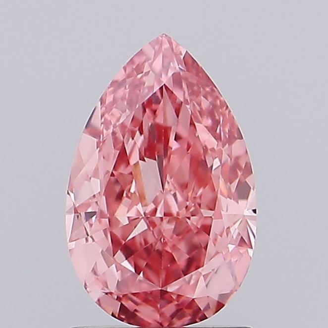 Loose Lab Diamond - IGI Pear 1.48ct Fancy Vivid Pink VVS2: Loose Lab Diamond - IGI Pear 1.48ct Fancy Vivid Pink VVS2 Experience the beauty of a truly unique diamond, expertly certified by IGI as a Fancy Vivid Pink gemstone. This 1.48ct lab-grown pearl boasts
