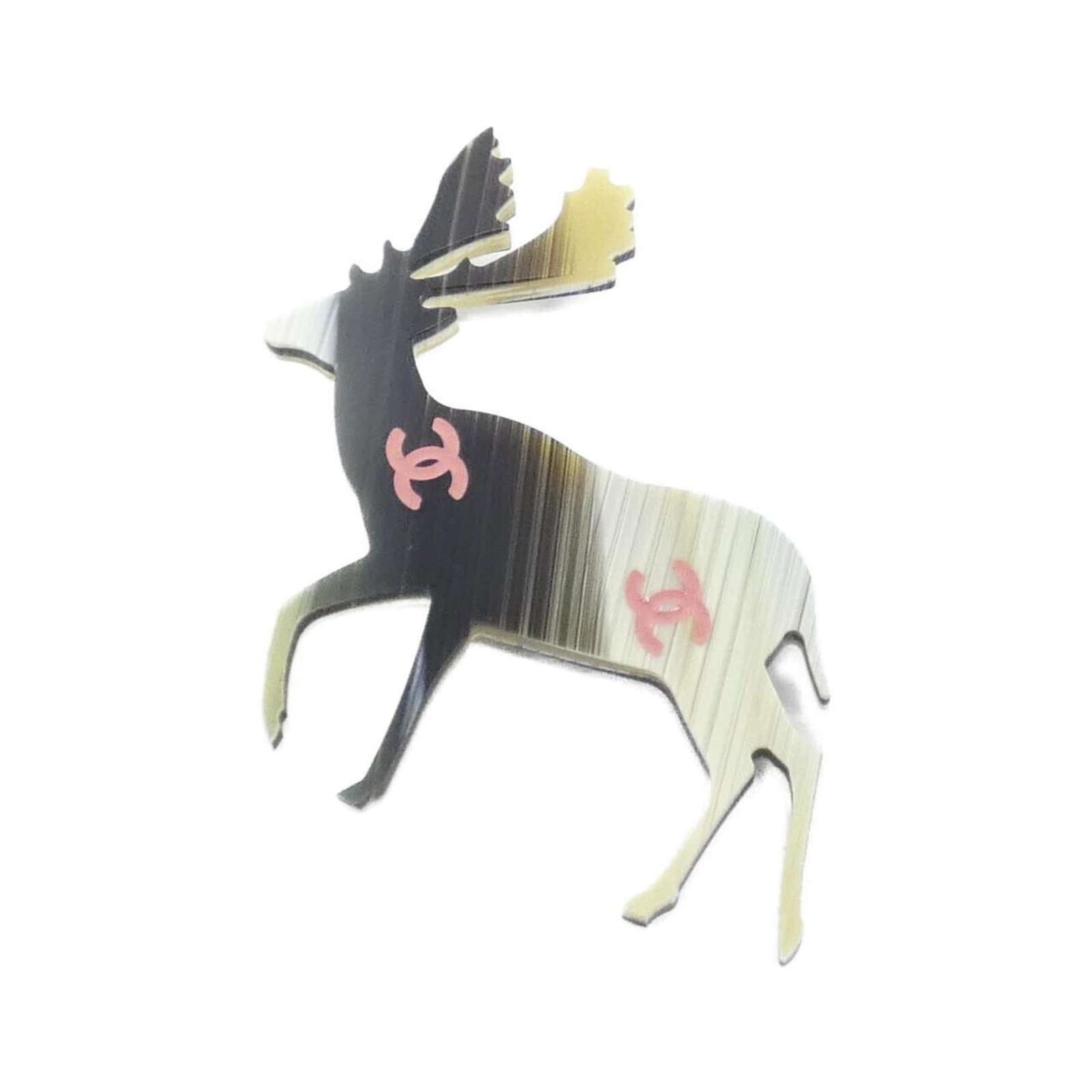 Brooch Chanel: Brooch Chanel A sleek and sophisticated Chanel brooch, this black and multi-colored piece adds a touch of timeless elegance to any outfit. With its 8.5cm x 7.5cm size and versatile color palette, it's