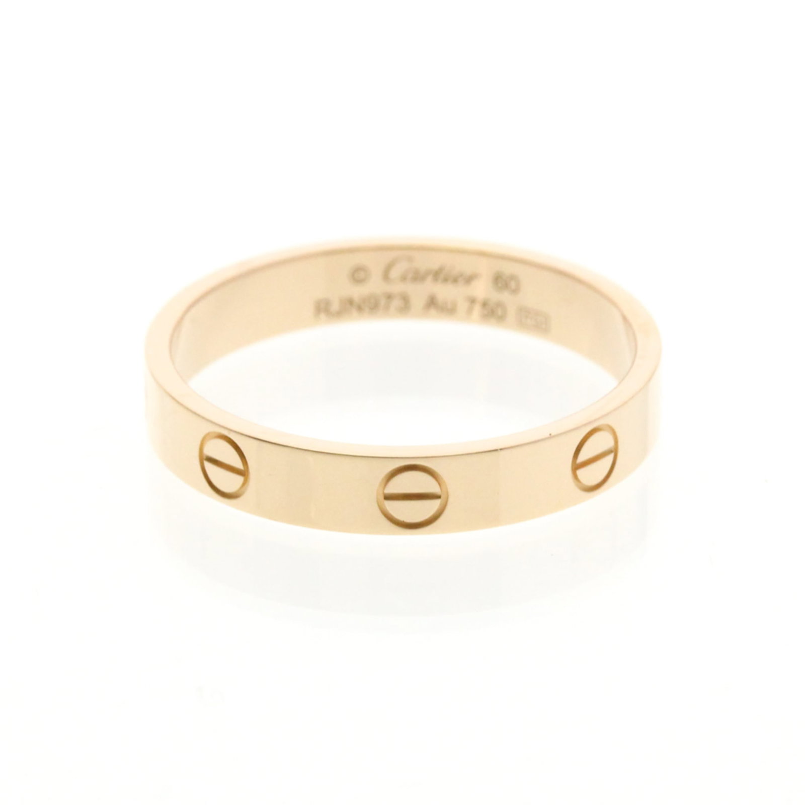 Pink Gold 18k Cartier Band Ring: Pink Gold 18k Cartier Band Ring Elevate your style with this stunning 18k pink gold Cartier band ring, boasting sleek lines and a touch of luxury. Its delicate width and comfortable fit make it perfec