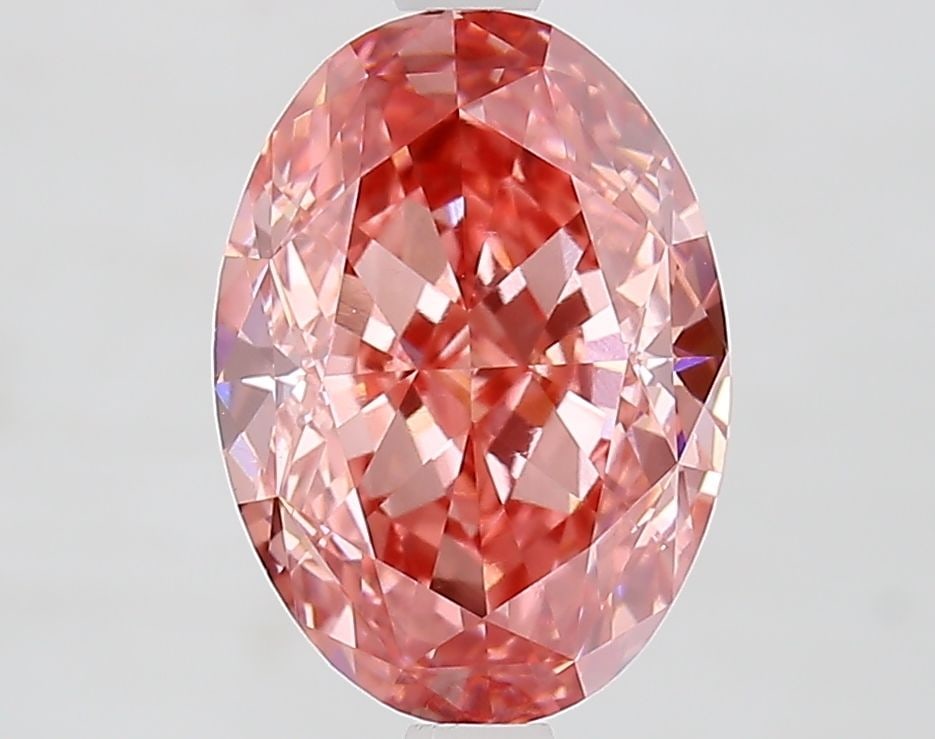 IGI Oval 2.84ct Fancy Vivid Pink VVS2 Loose Lab Diamond: IGI Oval 2.84ct Fancy Vivid Pink VVS2 Loose Lab Diamond Experience the rare beauty of a Fancy Vivid Pink diamond, one of the most coveted colors in the world of gemstones. This stunning 2.84ct lab-gro