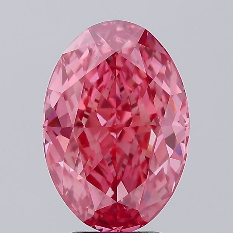 IGI Oval 5.22ct Fancy Vivid Pink VVS2 Loose Lab Diamond (1 of 1)