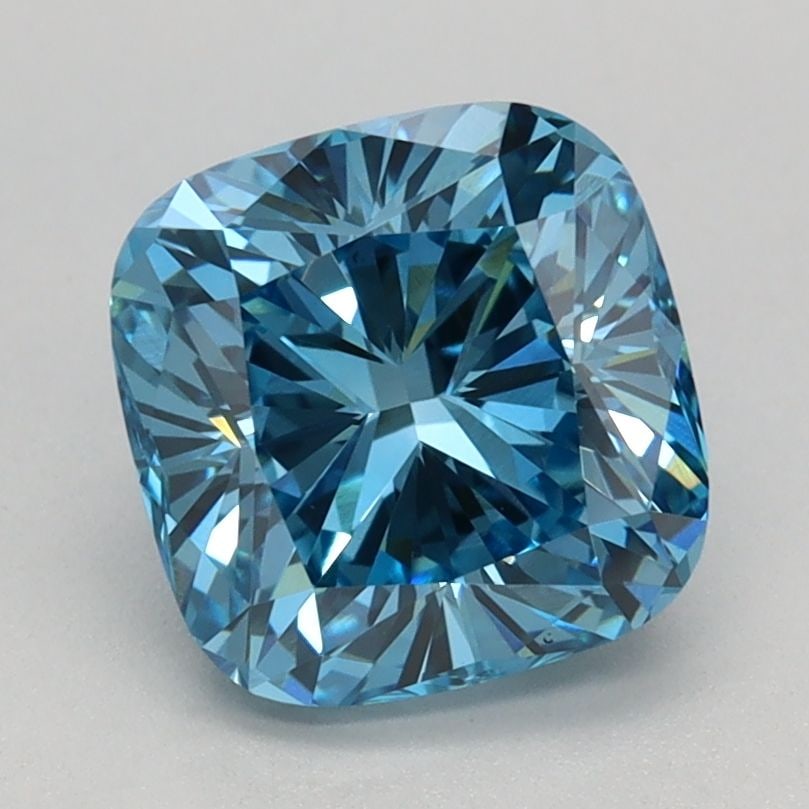 Loose Lab Diamond - IGI Cushion Modified 1.64ct Fancy Vivid Blue VVS2: Loose Lab Diamond - IGI Cushion Modified 1.64ct Fancy Vivid Blue VVS2 Experience the rare beauty of a Fancy Vivid Blue lab-grown diamond, certified by the International Gemological Institute (IGI) as