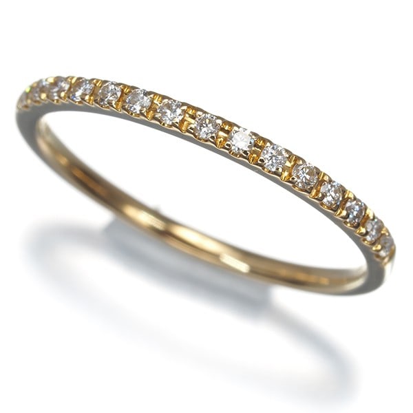18k Yellow Gold Diamond Half Eternity Ring (0.08ct) US3.75 (1 of 5)