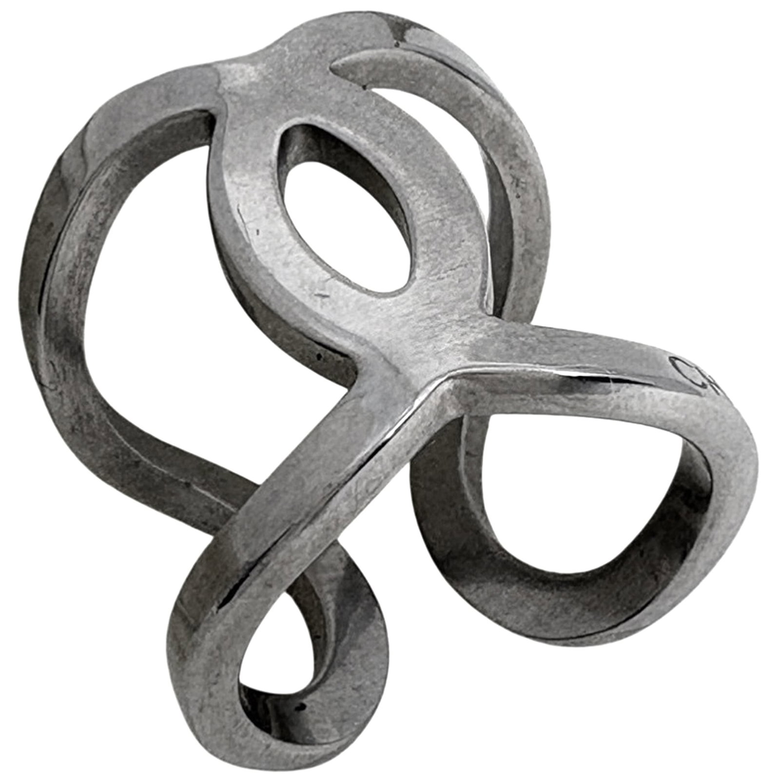 Ring Chanel Band: Ring Chanel Band A pre-owned Chanel band ring in excellent condition, with subtle signs of wear from previous use. This timeless piece boasts the iconic interlocking CC clasp and sleek design that has